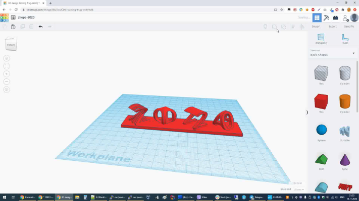 3d модель надпись-перевёртыш "жопа-2020" для 3d принтера - скачать ...