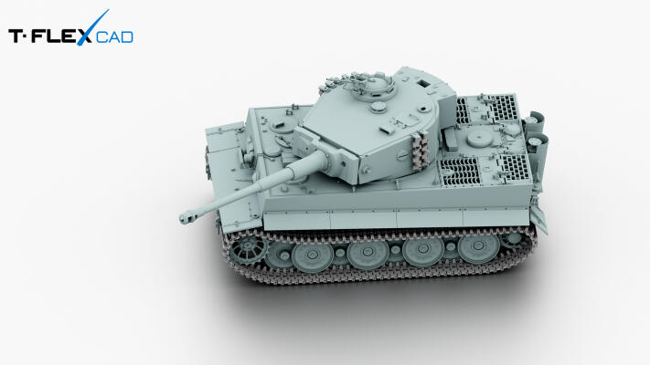 Танк Tiger Ausf. E в масштабе 1:16