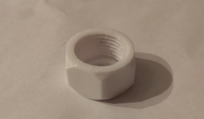 3d модель Гайка 1/2\" для гибкого шланга душа для 3d принтера - скачать ...