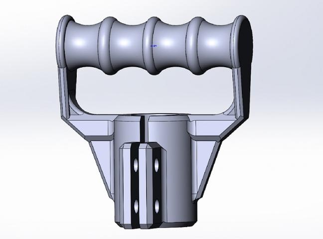 3d Model Rukoyatka Dlya Montazhnoj Otreznoj Pily Lopaty Instrumenta Posadka Na 3 4 Trubu Dlya 3d Printera Skachat Besplatno 3d Model V Formate Stl Ili G Code