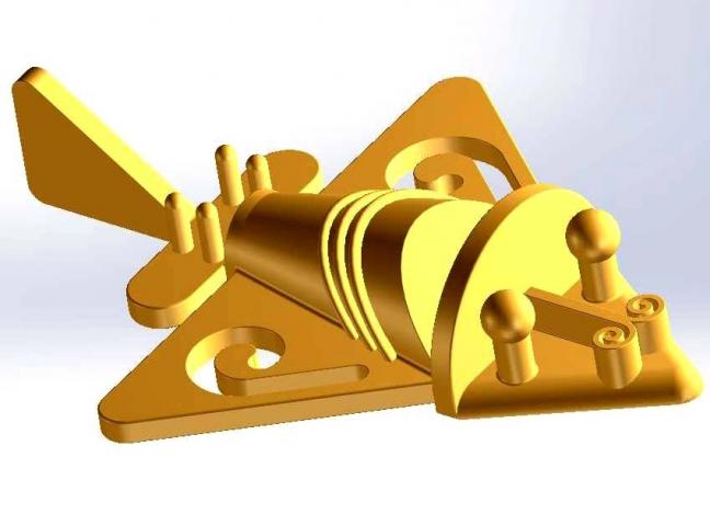 Columbian gold plane  Золотая птичка инков