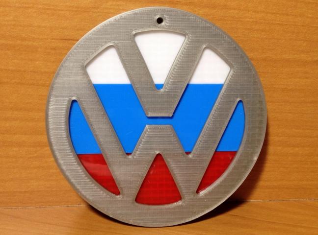 Логотип Volkswagen с флагом (VW Logo на зеркало заднего вида)