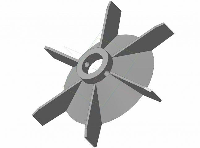 Вентилятор электродвигателя 3д модель
