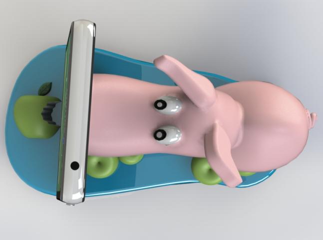 Подставка для телефона "Свинья в яблоках"