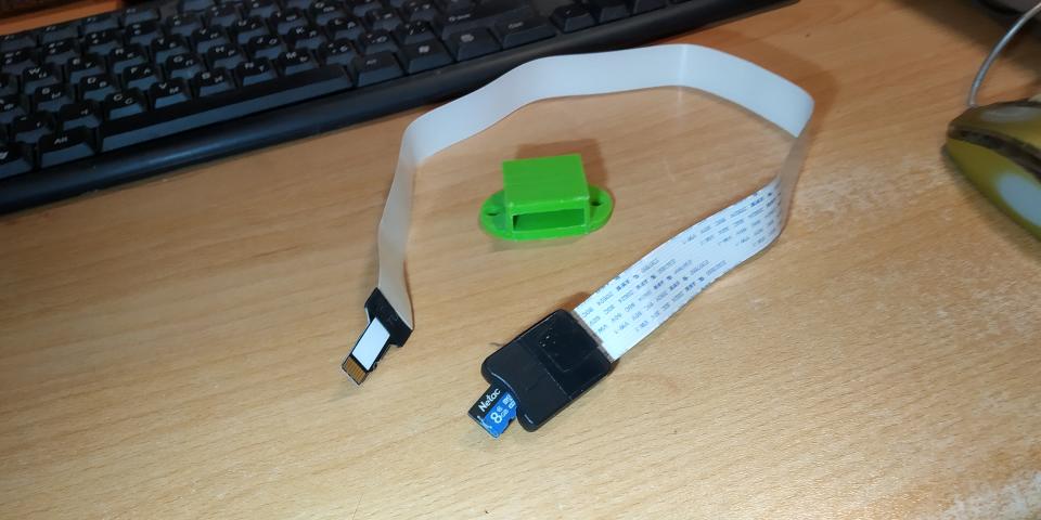3d модель держатель удлинителя MicroSD карты для 3d принтера - скачать ...