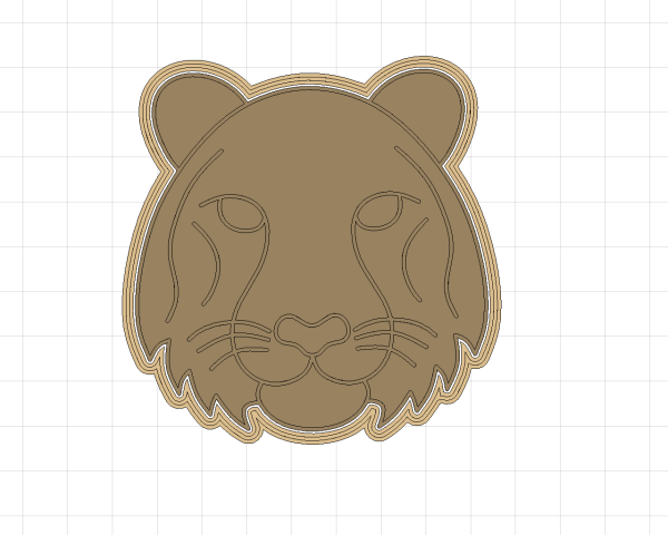 Тигр символ 2022 года форма для пряника