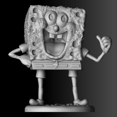 Губка Боб. Для 3D печати. STL, OBJ, ZTL.