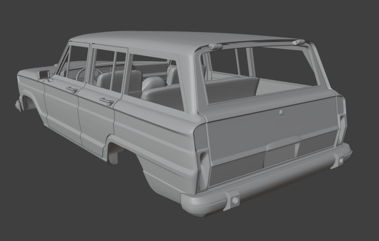 Jeep Wagoneer RC body 313mm 1/10