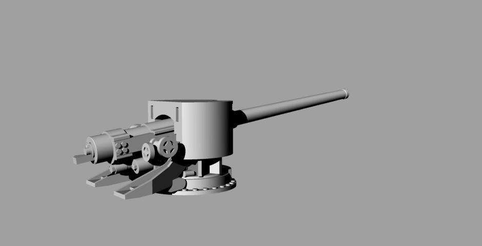 6дм казематная пушка Канэ 1/350 или 1/200