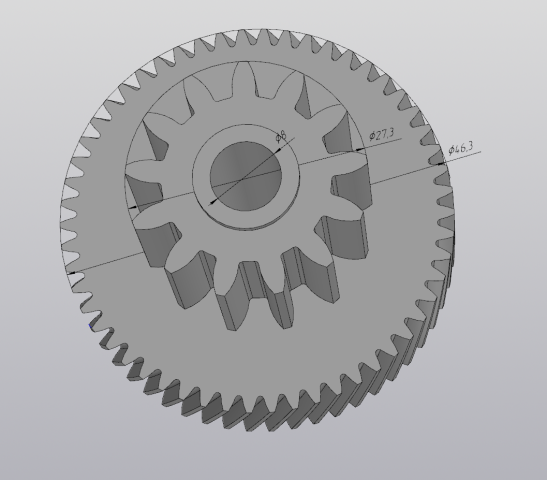 3д модель конической шестерни