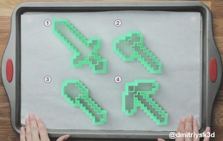Форма для печенья и пряников Кирка Minecraft