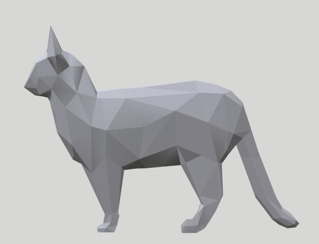 lowpoly cat