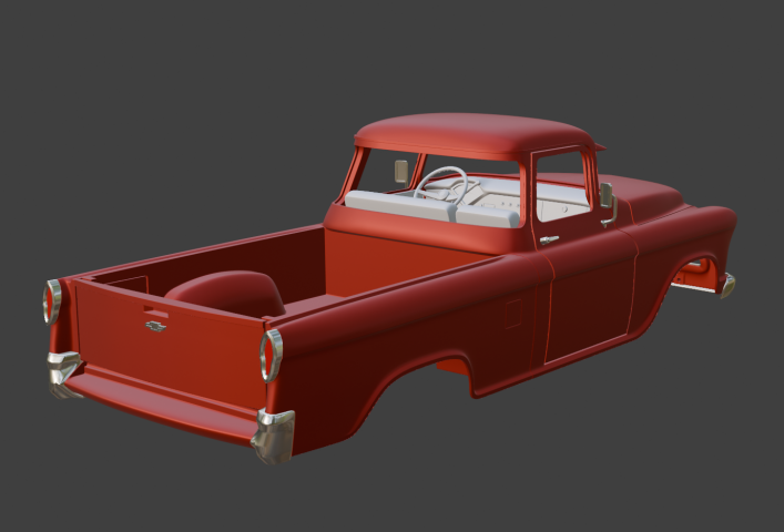 Chevrolet Suburban Cameo 1956 RC body 1/10 2в1