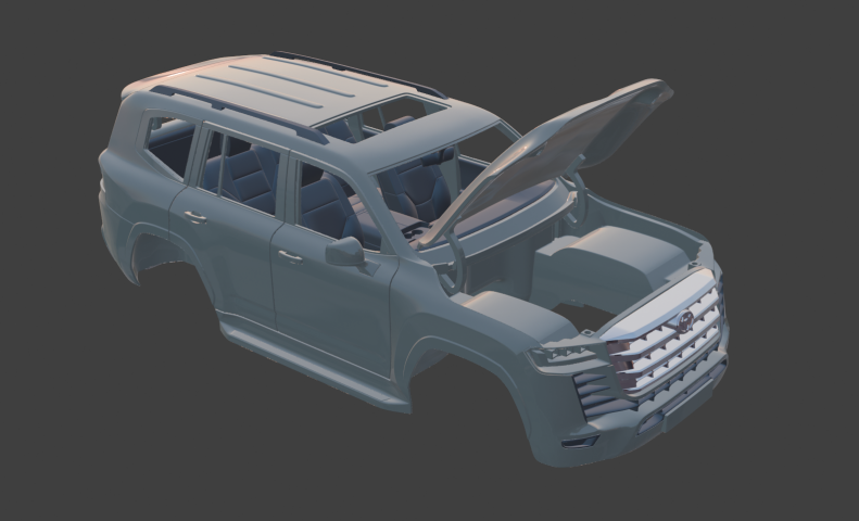 Toyota Land Cruiser 300 RC body chassis 313mm 1/10