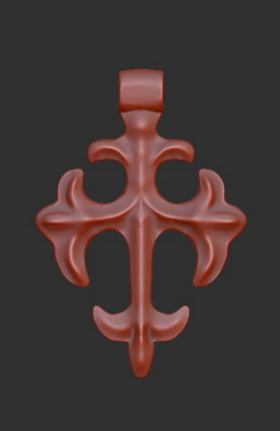 Криновидный крест домонгол STL