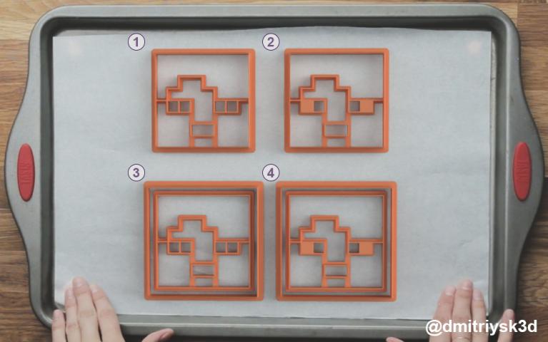 Форма для печенья и пряников голова Алекс Minecraft (2)