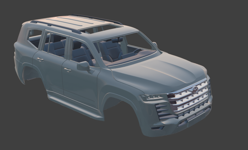 Toyota Land Cruiser 300 RC body chassis 313mm 1/10