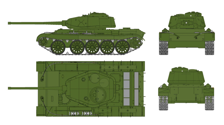 Т-44 в масштабе 1/10