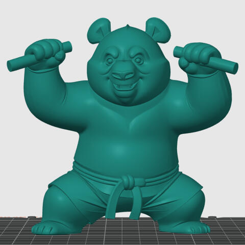 3D-модель "Панда-мастер боевых искусств"