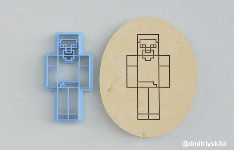 Форма для печенья и пряников Стив Minecraft