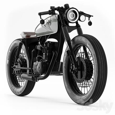 Vray Honda CG125 Motorcycle 3D model