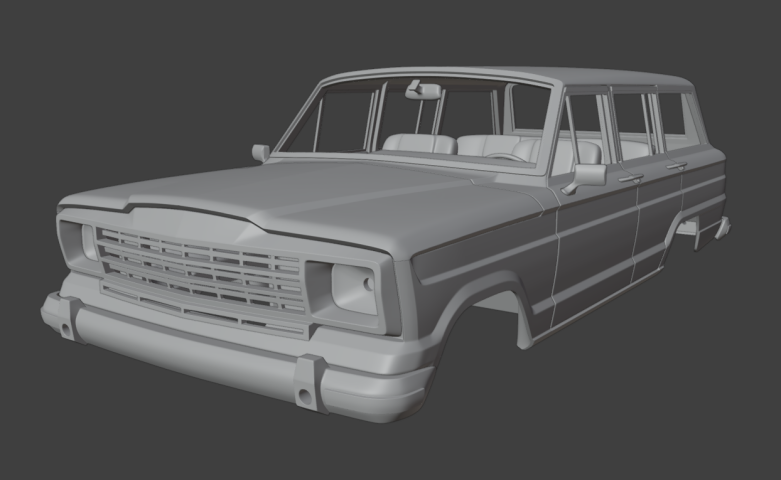 Jeep Wagoneer RC body 313mm 1/10