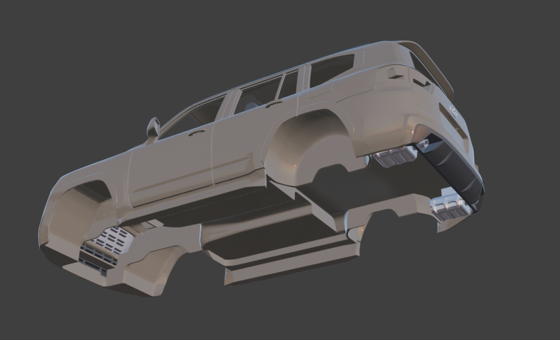 Toyota Land Cruiser 300 RC body chassis 313mm 1/10