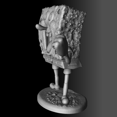 Губка Боб. Для 3D печати. STL, OBJ, ZTL.