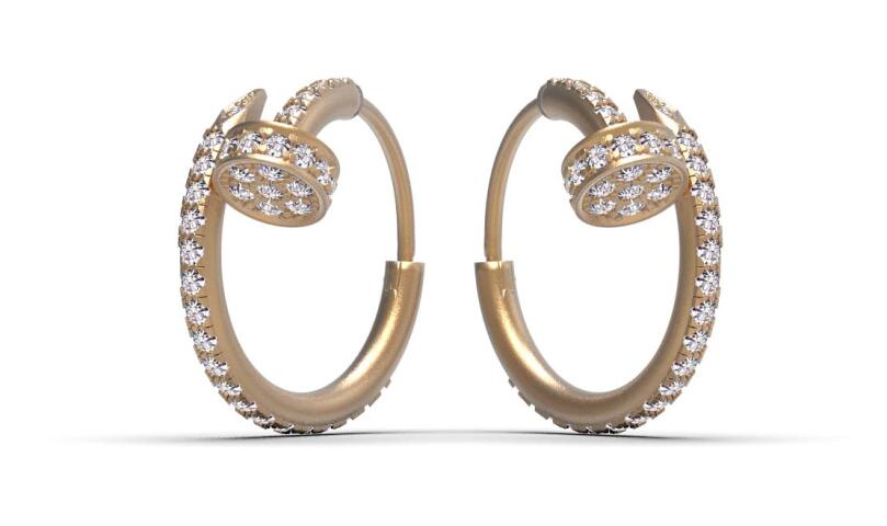 кольцо и серьги Cartier nail гвоздь
