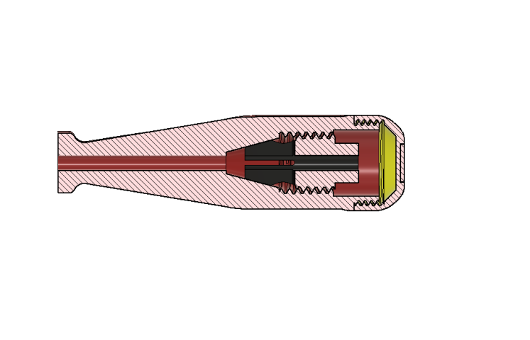 4022 Jas Нож с цанговым зажимом, пластиковая ручка