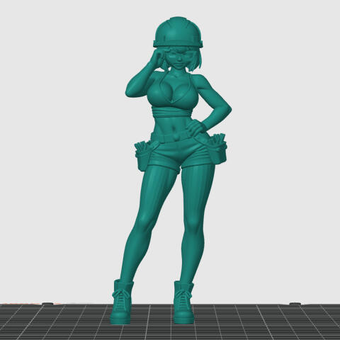 3D-модель "Девушка мечты: сила и стиль"