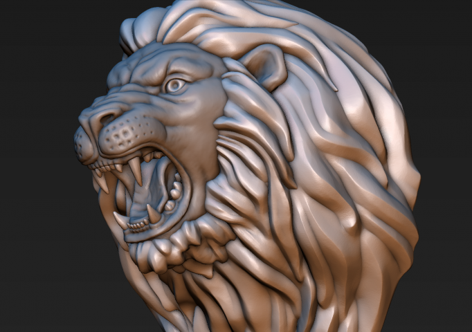 Голова льва. Модель головы льва