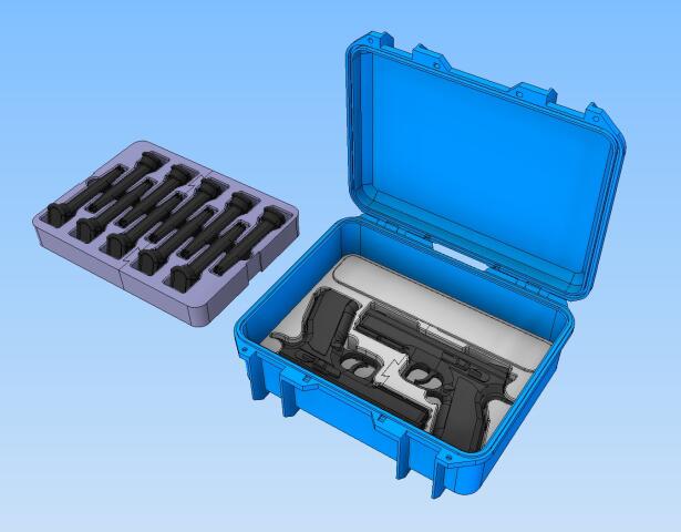 Вкладыши-ложементы в кейс для GBB пистолета CZ SP02- Shadow2 (2 уровня)