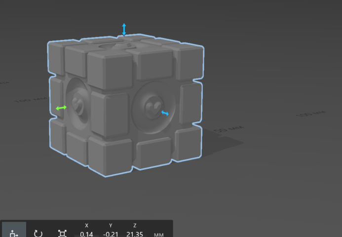 куб из игры Portal2(брелок)