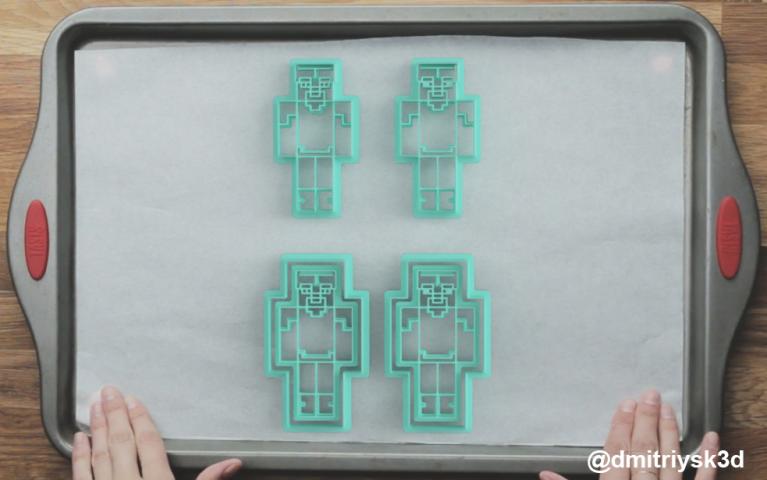 Форма для печенья и пряников Стив в алмазной броне Minecraft