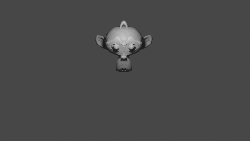 Каменная голова обезьяны. Брелок. Для 3D печати.