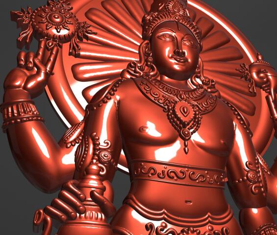 Индийское божество 3D модель для принтера и ЧПУ