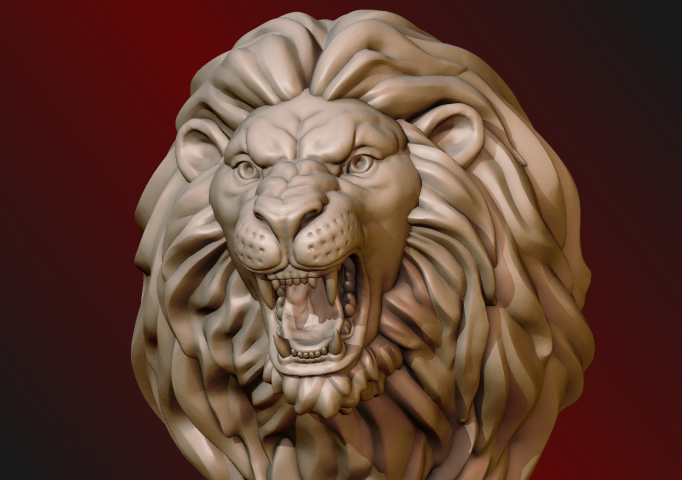 Голова льва. Модель головы льва