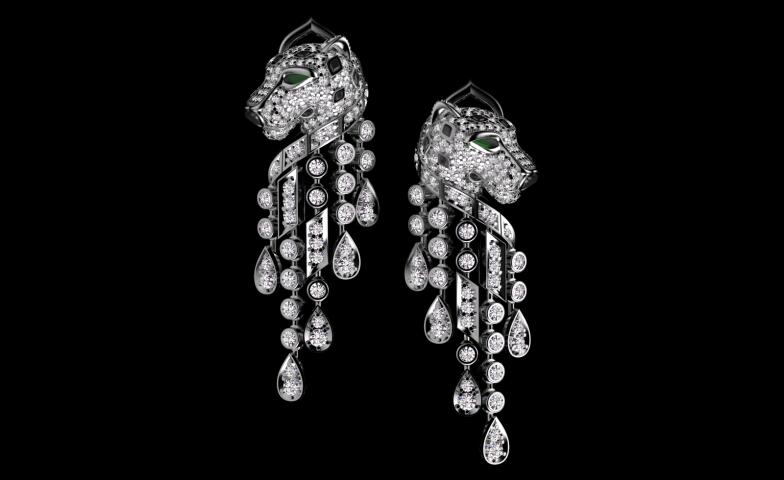 серьги  Cartier Panther Пантера