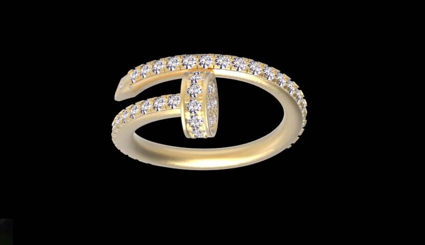 кольцо и серьги Cartier nail гвоздь
