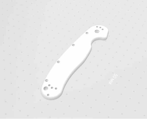 3Д модель рукоять ножа Ontario RAT 1