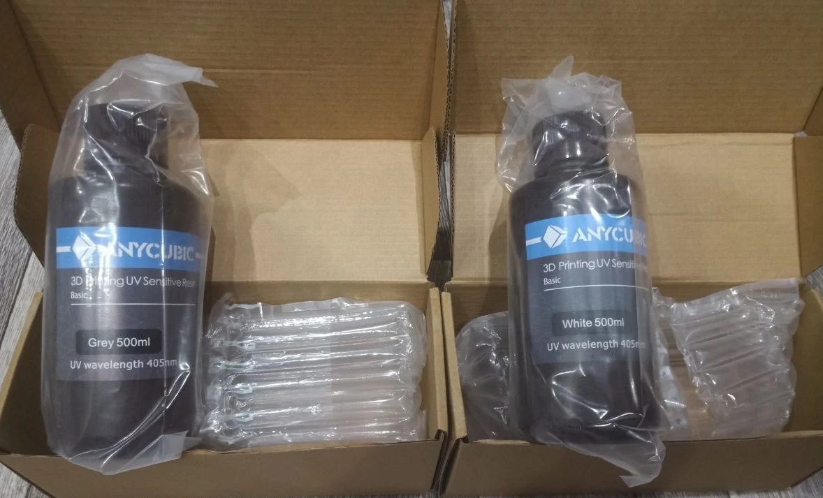 Фотополимерная смола Anycubic gray, white. (2х500мл.)