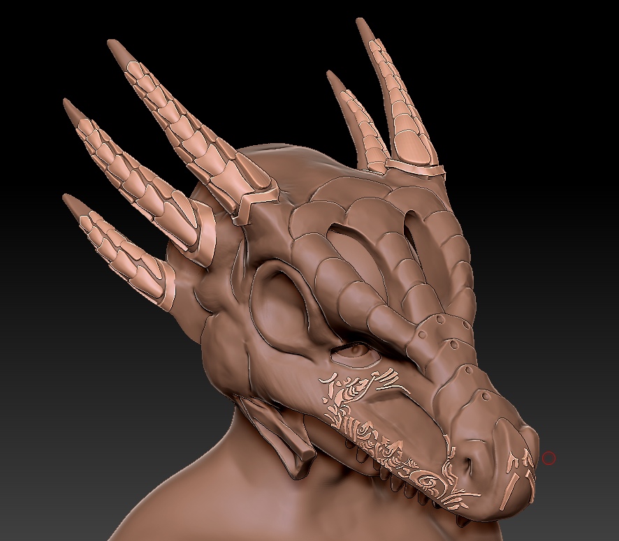 Напечатать 3D модель маски дракона