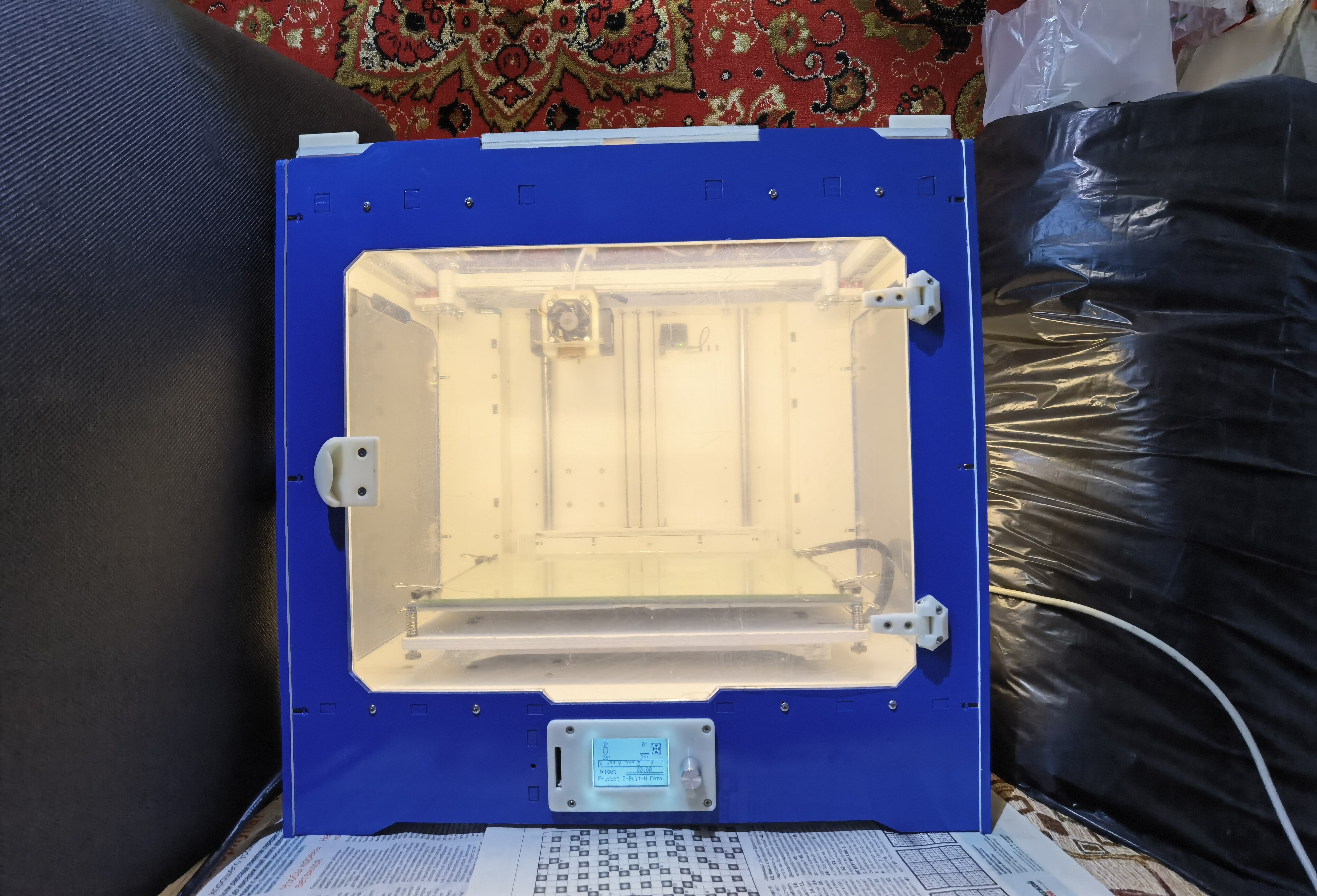 3D принтер FriBot Z-Belt-W, CoreXY, размер стола 200х300, закрытая камера.