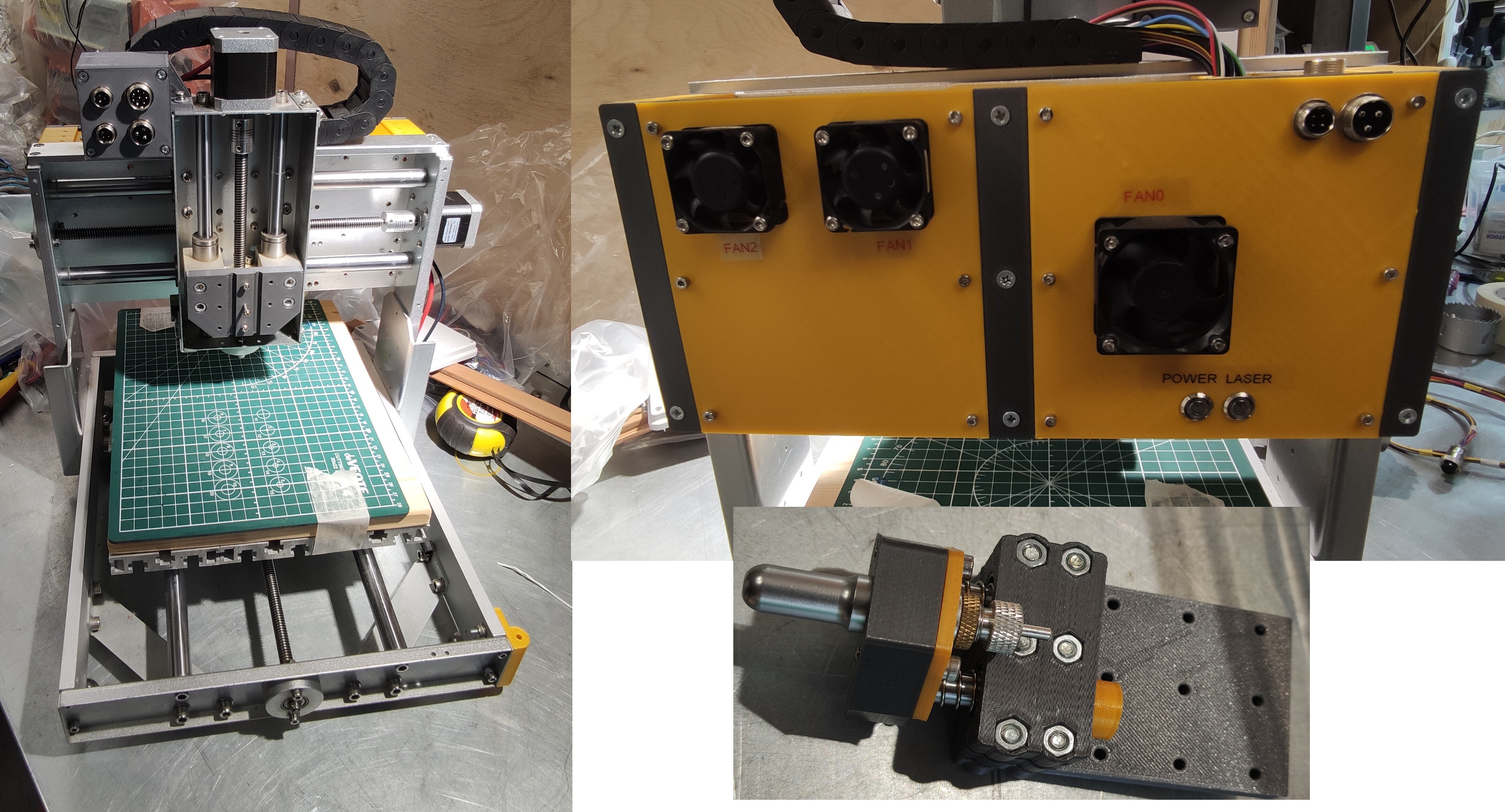 ЧПУ станок 4 оси с полем 200х200 мм для фрезеровки, резки ножом, и лазерной гравировки ЧПУ станок 4 оси с полем 200х200 мм для фрезеровки, резки ножом, и лазерной гравировки