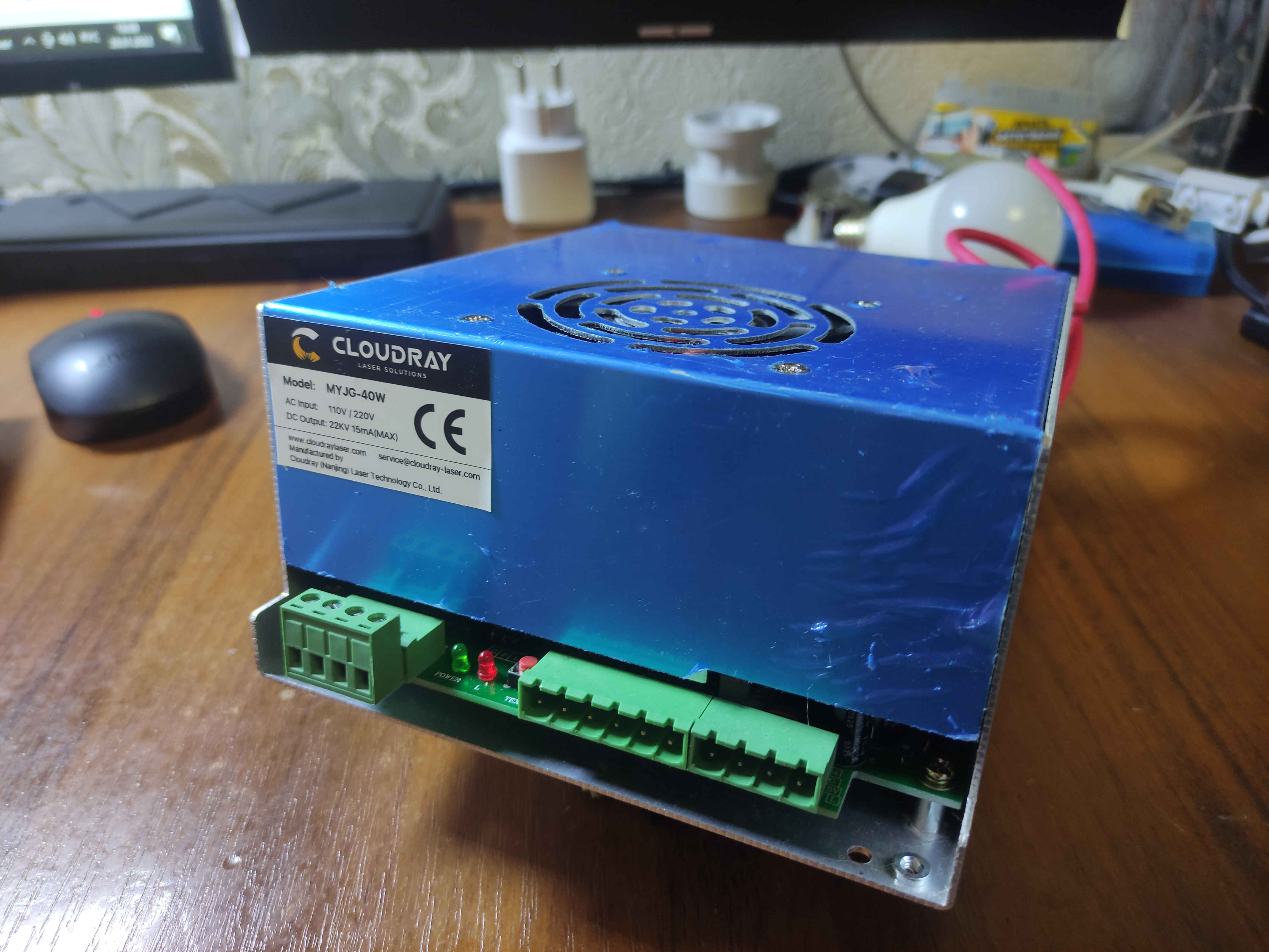 Высоковольтный блок питания для лазерной трубки CO2 40W Высоковольтный блок питания для лазерной трубки CO2 40W