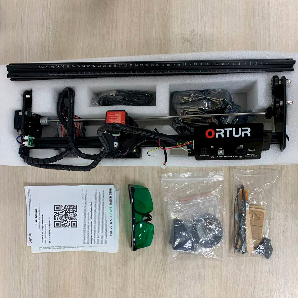 Б/У Лазерный гравер Ortur Laser Master2 S2-LU2-4-SF с короткофокусным лазером 20 Вт