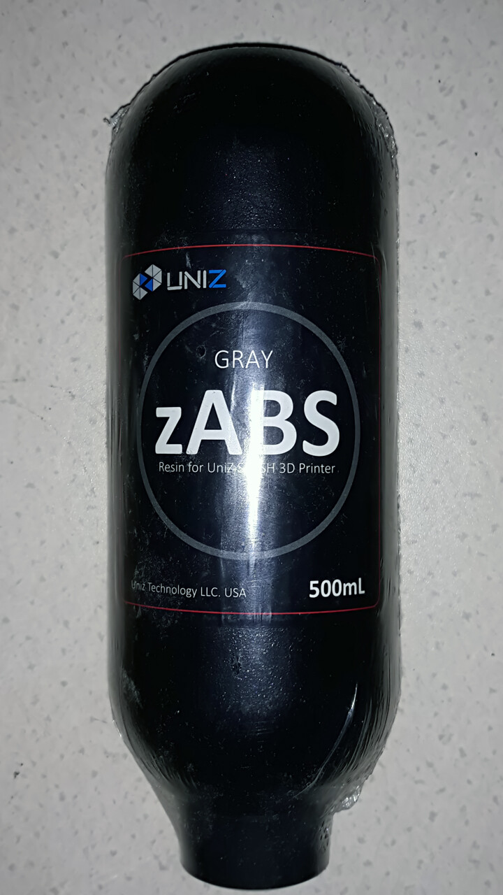 Фото-полимер Uniz zABS Grey 500ml. Фото-полимер Uniz zABS Grey 500ml.