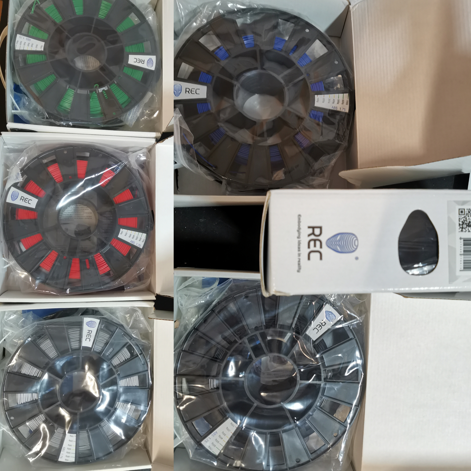 Продам пластик 1,75, Rec, Bestfilament, Filamentarno