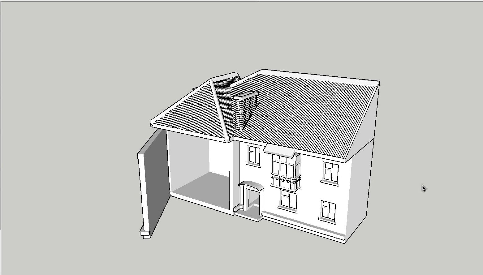 Печать модели части дома